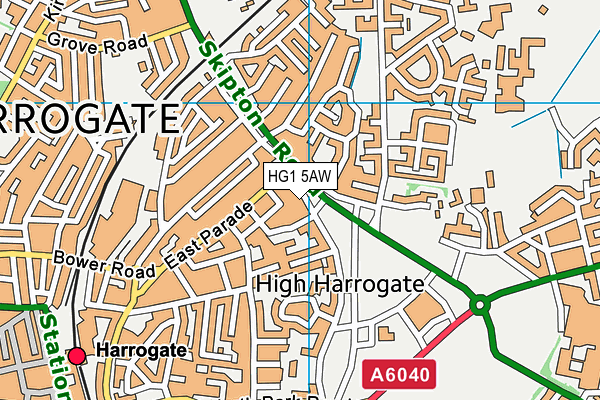 HG1 5AW map - OS VectorMap District (Ordnance Survey)