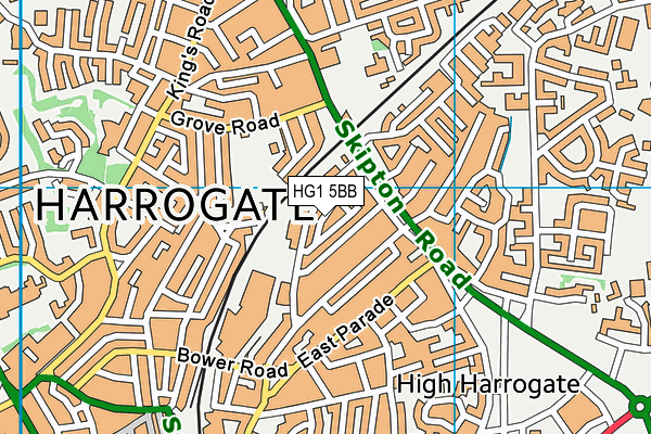 HG1 5BB map - OS VectorMap District (Ordnance Survey)