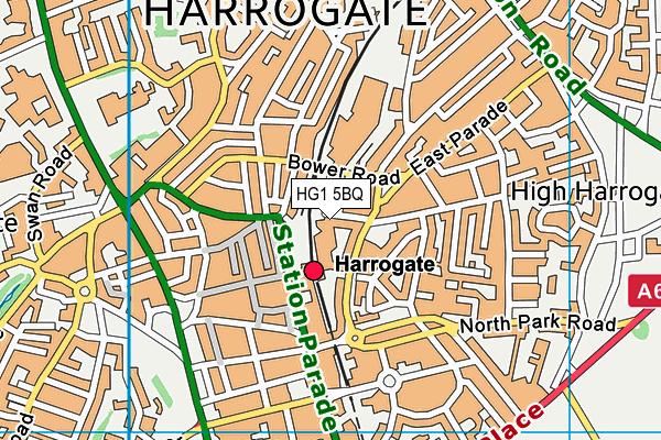 HG1 5BQ map - OS VectorMap District (Ordnance Survey)