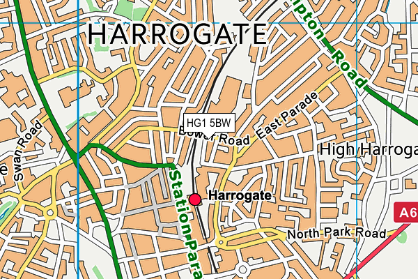 Map of HARROGATE CLEANING COMPANY LTD at district scale