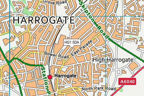 HG1 5DA map - OS VectorMap District (Ordnance Survey)