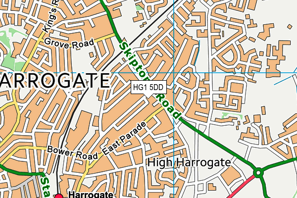 HG1 5DD map - OS VectorMap District (Ordnance Survey)