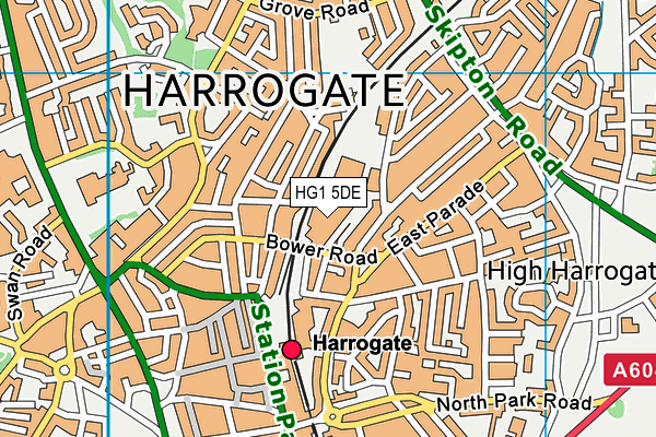 HG1 5DE map - OS VectorMap District (Ordnance Survey)