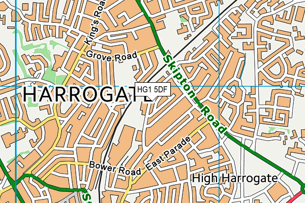 HG1 5DF map - OS VectorMap District (Ordnance Survey)