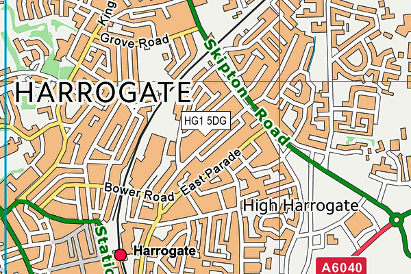 HG1 5DG map - OS VectorMap District (Ordnance Survey)