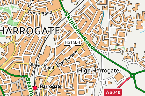 HG1 5DH map - OS VectorMap District (Ordnance Survey)