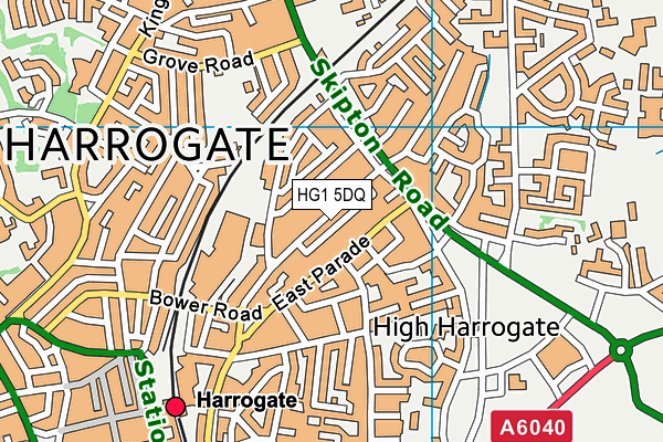 HG1 5DQ map - OS VectorMap District (Ordnance Survey)