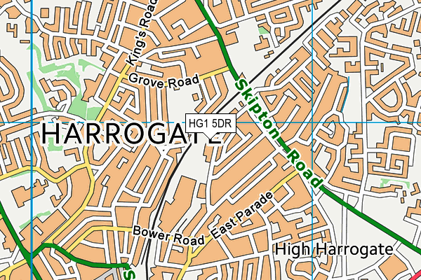 HG1 5DR map - OS VectorMap District (Ordnance Survey)