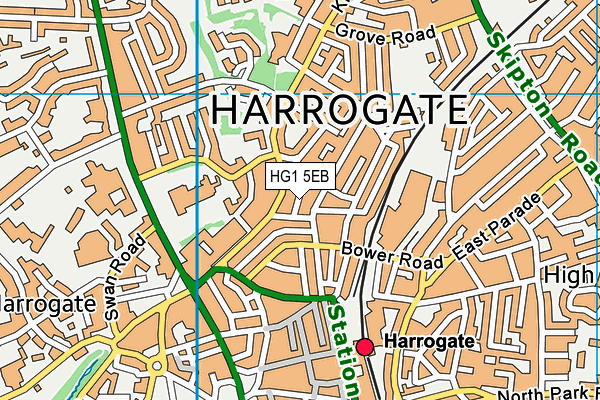 HG1 5EB map - OS VectorMap District (Ordnance Survey)