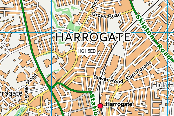 HG1 5ED map - OS VectorMap District (Ordnance Survey)