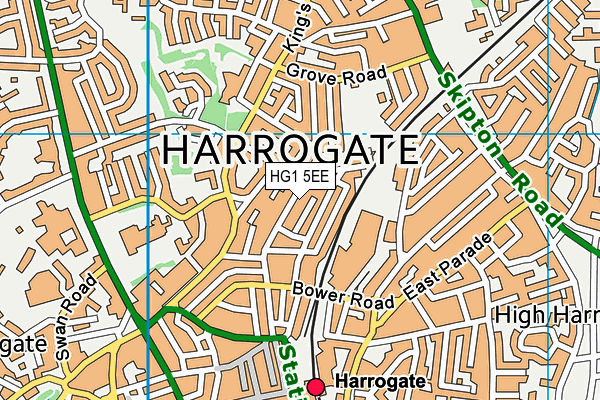 HG1 5EE map - OS VectorMap District (Ordnance Survey)
