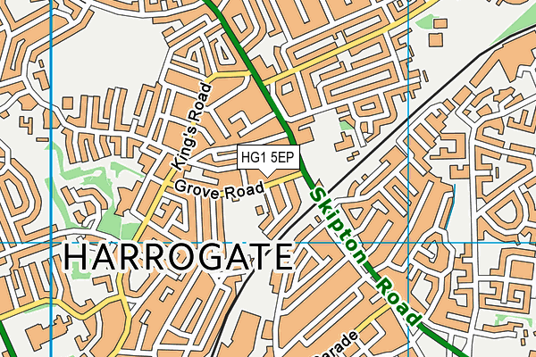 Springwell Harrogate map (HG1 5EP) - OS VectorMap District (Ordnance Survey)