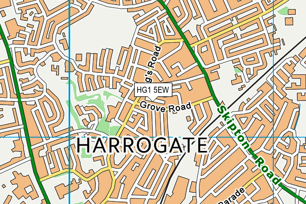 HG1 5EW map - OS VectorMap District (Ordnance Survey)