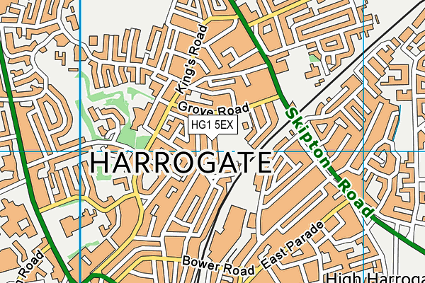 HG1 5EX map - OS VectorMap District (Ordnance Survey)