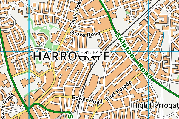 HG1 5EZ map - OS VectorMap District (Ordnance Survey)