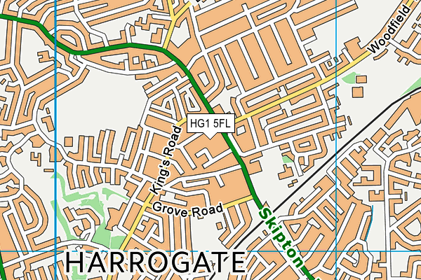 HG1 5FL map - OS VectorMap District (Ordnance Survey)