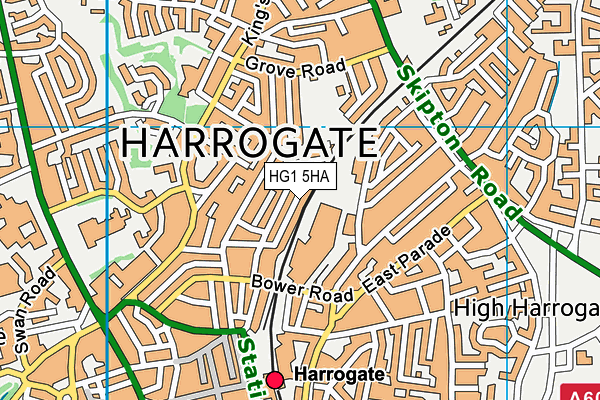 HG1 5HA map - OS VectorMap District (Ordnance Survey)