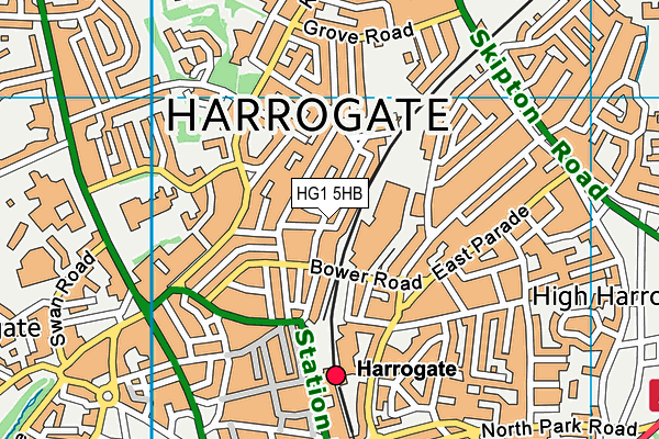 HG1 5HB map - OS VectorMap District (Ordnance Survey)