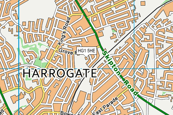 HG1 5HE map - OS VectorMap District (Ordnance Survey)