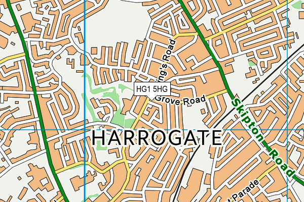 HG1 5HG map - OS VectorMap District (Ordnance Survey)