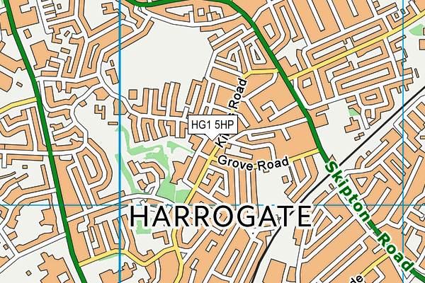 HG1 5HP map - OS VectorMap District (Ordnance Survey)
