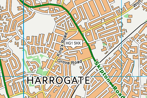 HG1 5HX map - OS VectorMap District (Ordnance Survey)