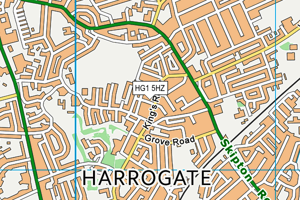 HG1 5HZ map - OS VectorMap District (Ordnance Survey)