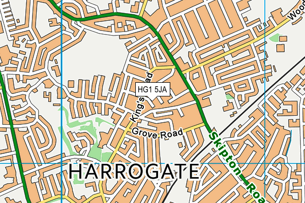 HG1 5JA map - OS VectorMap District (Ordnance Survey)