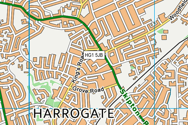 HG1 5JB map - OS VectorMap District (Ordnance Survey)