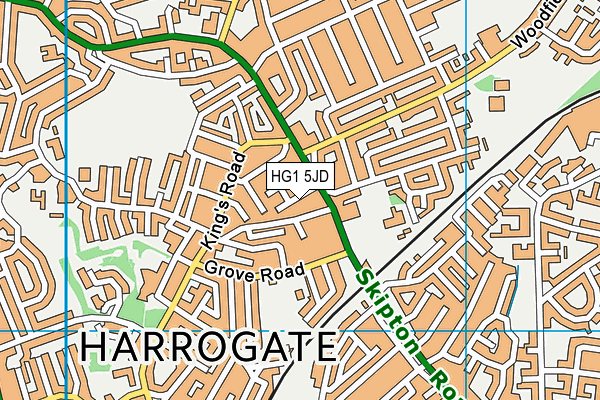 HG1 5JD map - OS VectorMap District (Ordnance Survey)