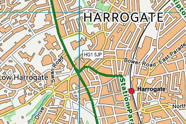 HG1 5JP map - OS VectorMap District (Ordnance Survey)