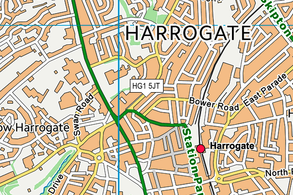 HG1 5JT map - OS VectorMap District (Ordnance Survey)