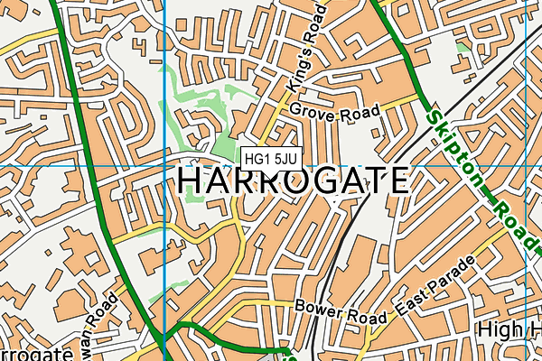 HG1 5JU map - OS VectorMap District (Ordnance Survey)