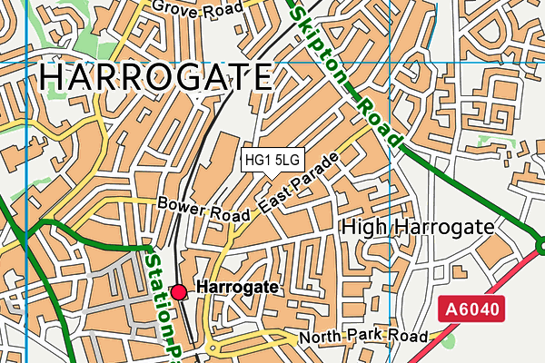 HG1 5LG map - OS VectorMap District (Ordnance Survey)