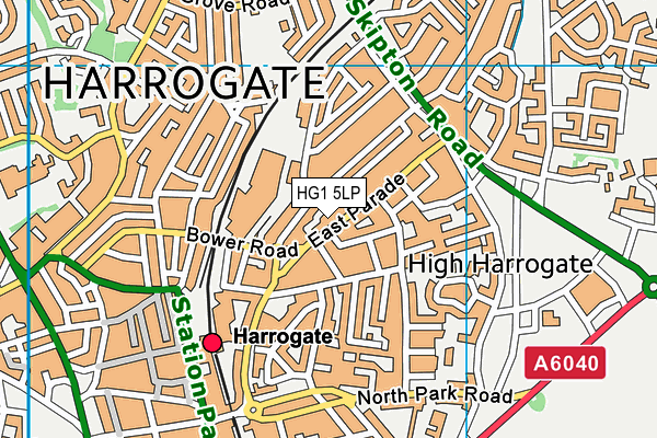 HG1 5LP map - OS VectorMap District (Ordnance Survey)