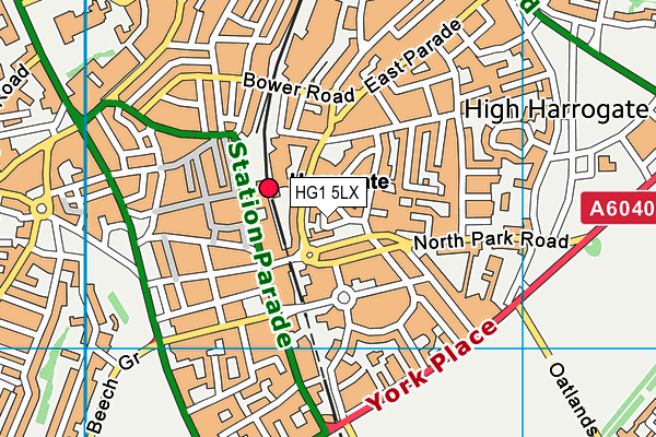 HG1 5LX map - OS VectorMap District (Ordnance Survey)