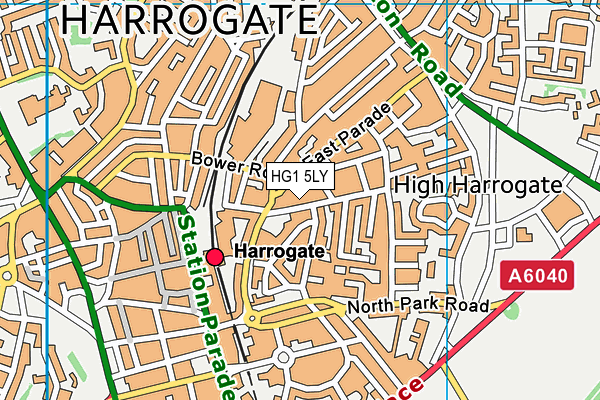 HG1 5LY map - OS VectorMap District (Ordnance Survey)