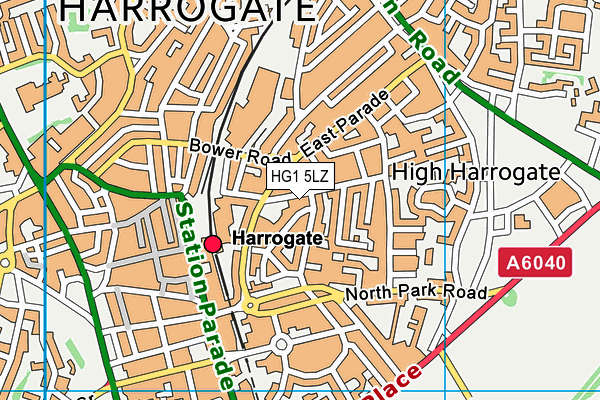 HG1 5LZ map - OS VectorMap District (Ordnance Survey)