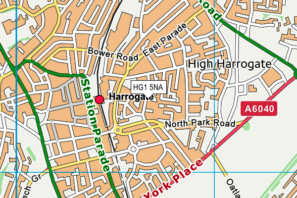 HG1 5NA map - OS VectorMap District (Ordnance Survey)