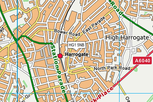 HG1 5NB map - OS VectorMap District (Ordnance Survey)