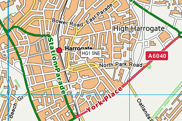 HG1 5NE map - OS VectorMap District (Ordnance Survey)