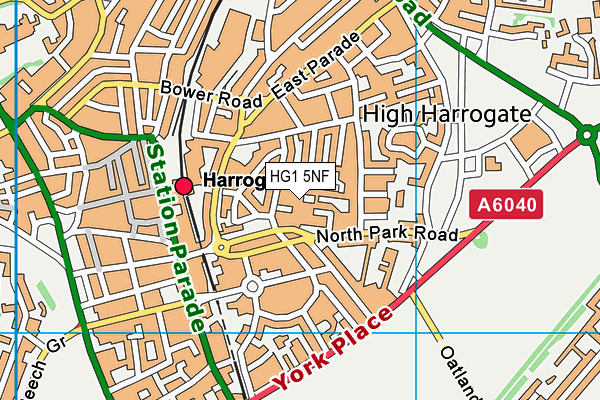 HG1 5NF map - OS VectorMap District (Ordnance Survey)