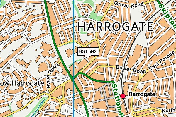 HG1 5NX map - OS VectorMap District (Ordnance Survey)