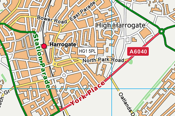 HG1 5PL map - OS VectorMap District (Ordnance Survey)