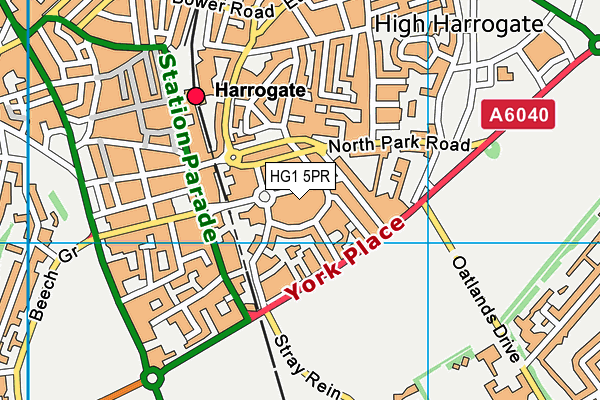 Map of ELGAR COURT (HARROGATE) MANAGEMENT COMPANY LIMITED at district scale