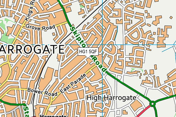 HG1 5QF map - OS VectorMap District (Ordnance Survey)