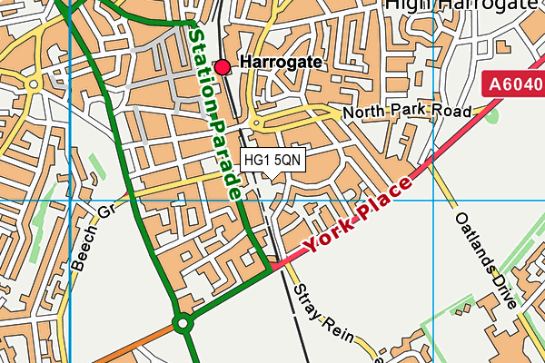 HG1 5QN map - OS VectorMap District (Ordnance Survey)