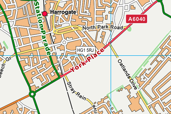 HG1 5RJ map - OS VectorMap District (Ordnance Survey)