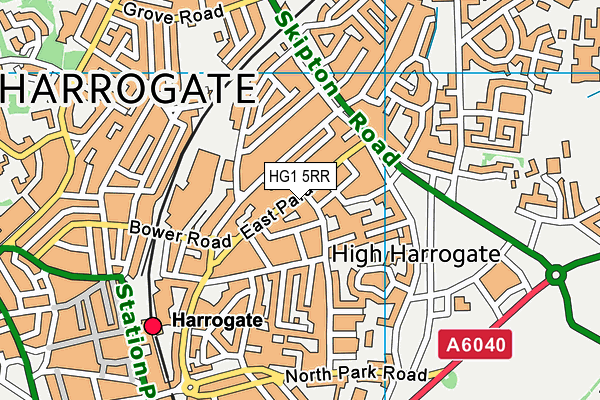 HG1 5RR map - OS VectorMap District (Ordnance Survey)