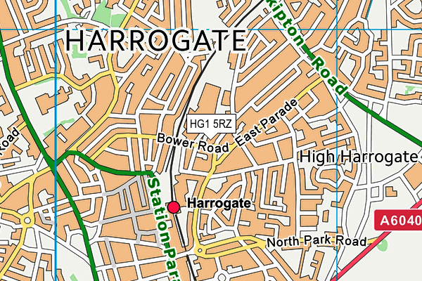 HG1 5RZ map - OS VectorMap District (Ordnance Survey)